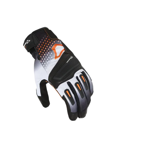 MACNA JUGO Moto Cuero Deportes Guantes Negro Blanco Naranja