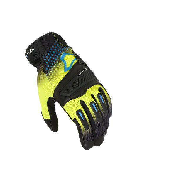 MACNA JUGO Moto Cuero Deportes Guantes Negro Amarillo