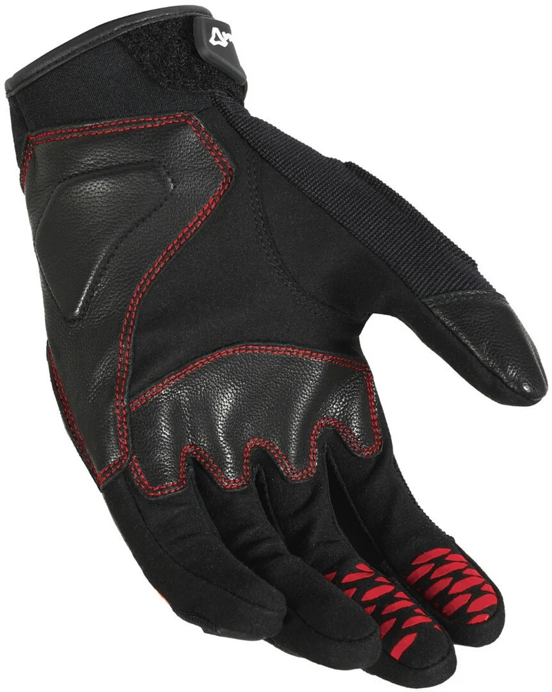 MACNA RIME HOMBRES GUANTES MOTO PERFORADO NEGRO ROJO