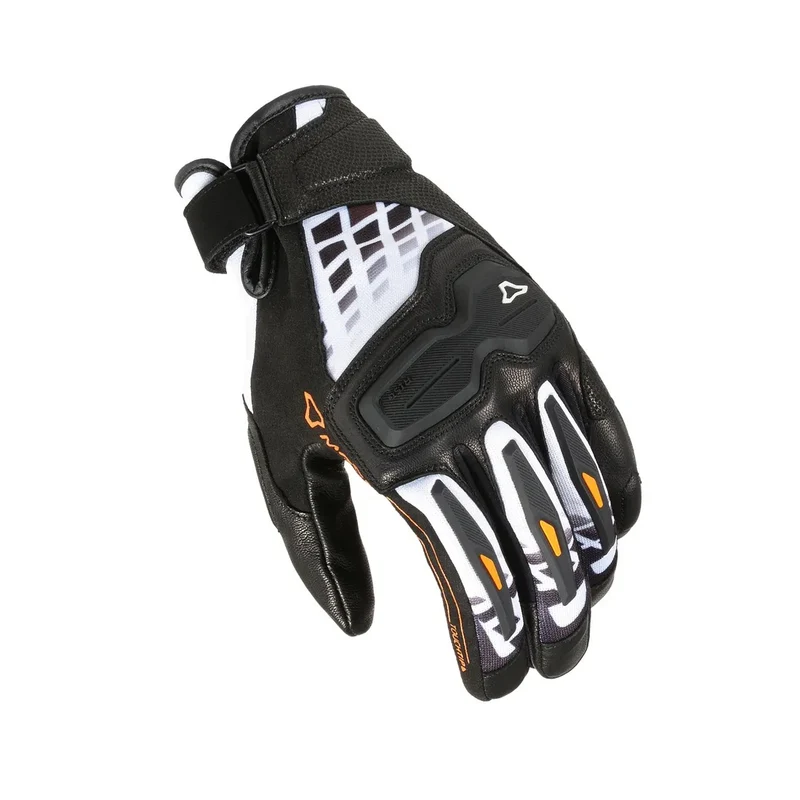 MACNA HAROS HOMBRES GUANTES MOTO ERGOTHUMB NEGRO BLANCO NARANJA