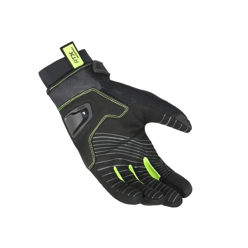 MACNA ATTILA RTX HOMBRES GUANTES MOTO IMPERMEABLE NEGRO AMARILLO