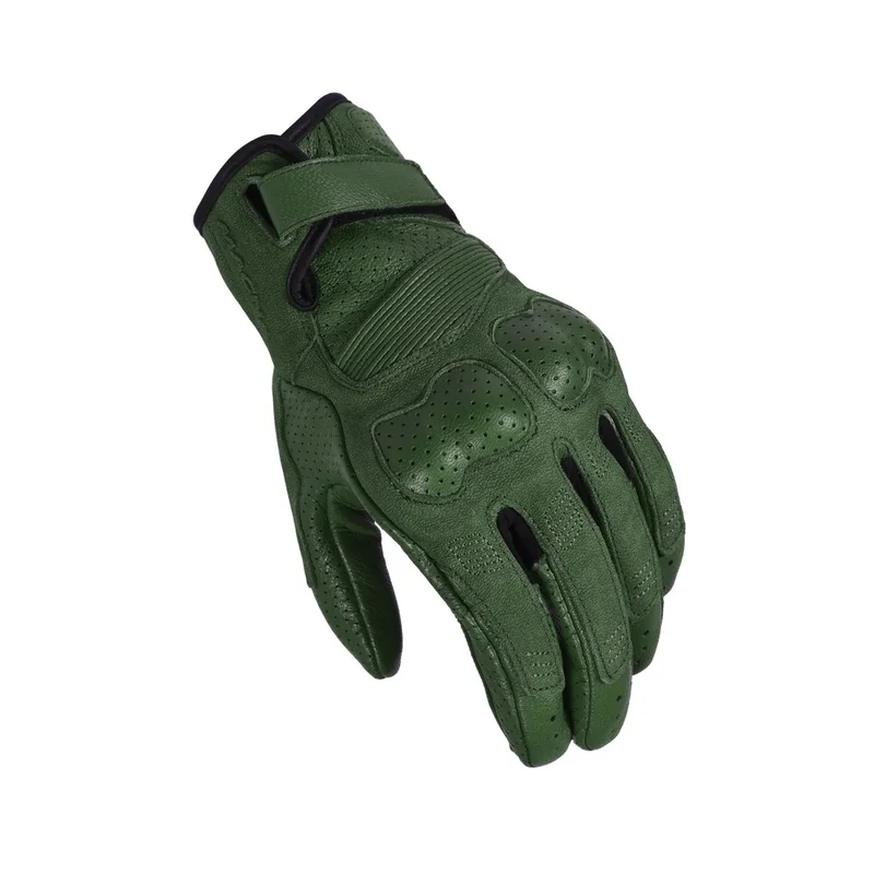MACNA BOLD HOMBRES CUERO PERFORADO GUANTES MOTO VERDE