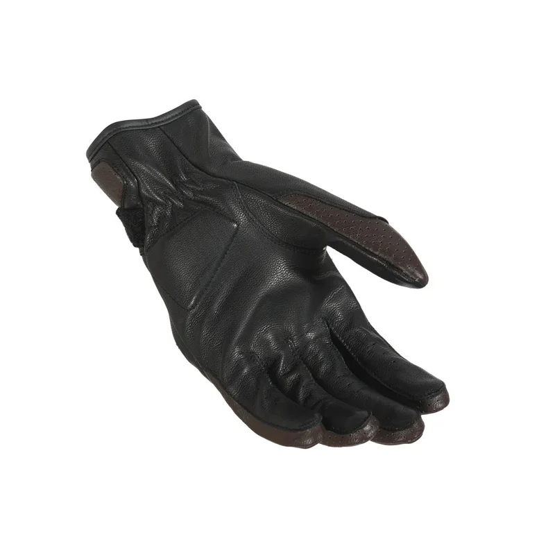 MACNA BOLD HOMBRES CUERO PERFORADO GUANTES MOTO NEGRO MARRÓN