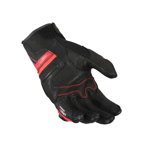 MACNA CHIZU Moto Cuero Guantes Negro Rojo