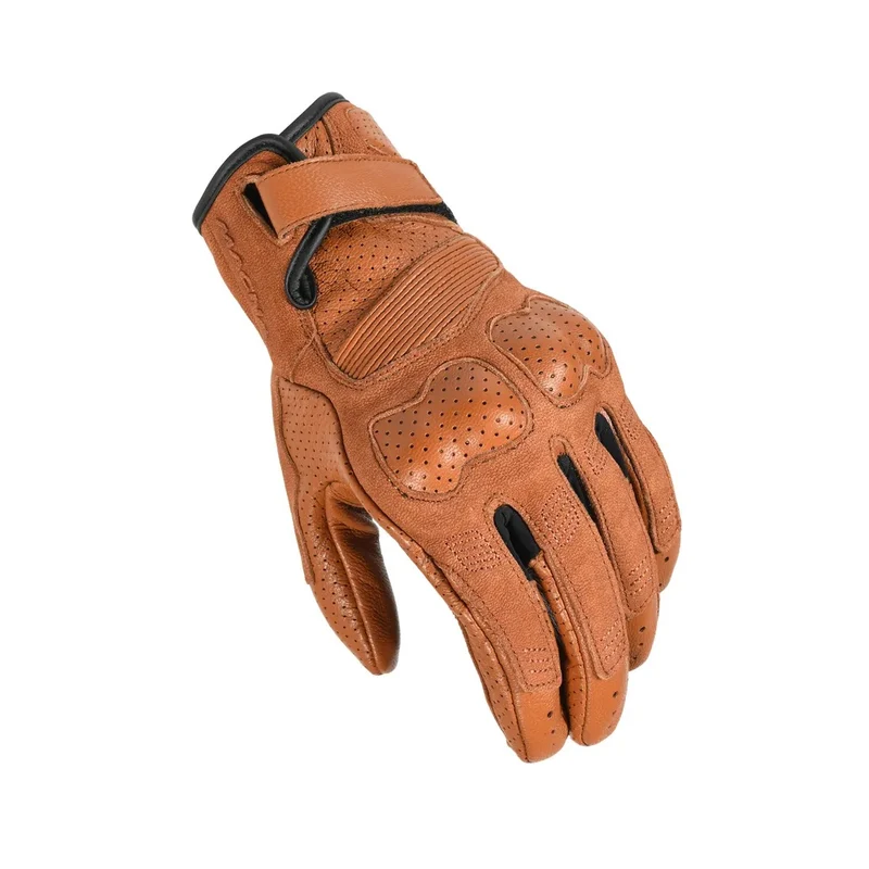 MACNA BOLD HOMBRES CUERO PERFORADO GUANTES MOTO MARRÓN