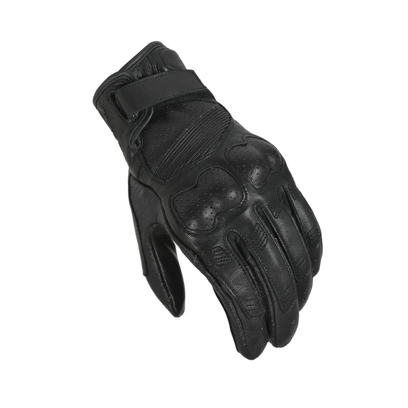 MACNA BOLD HOMBRES CUERO PERFORADO GUANTES MOTO NEGRO