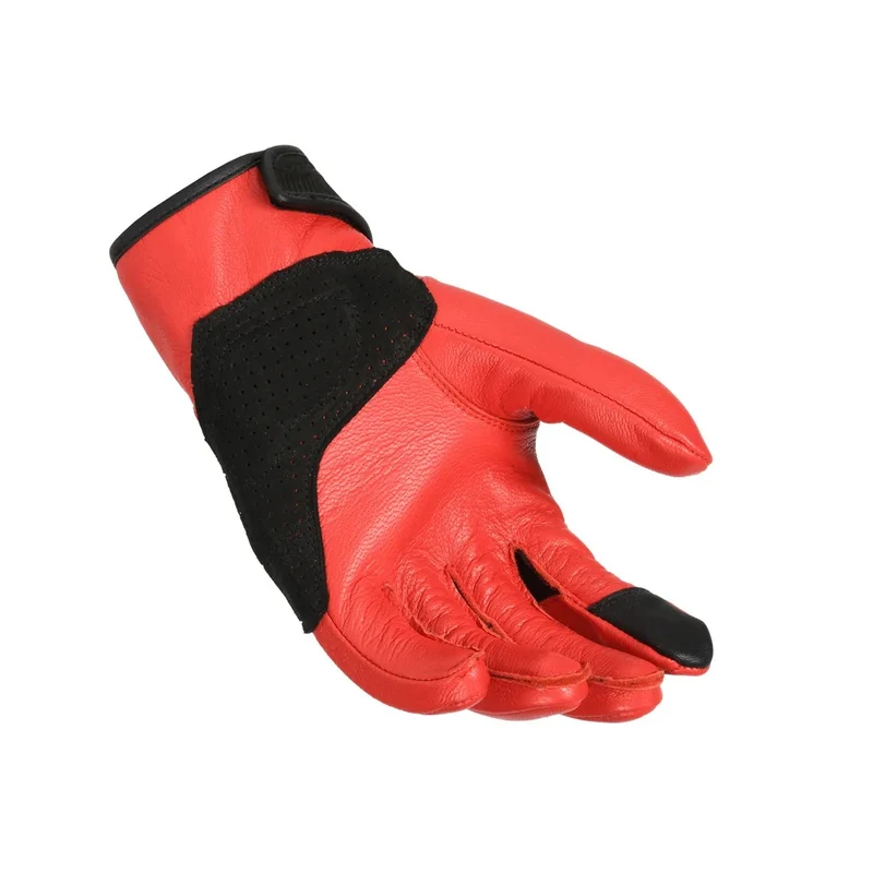 MACNA ROGUE MUJERES CUERO PERFORADO GUANTES MOTO ROJO