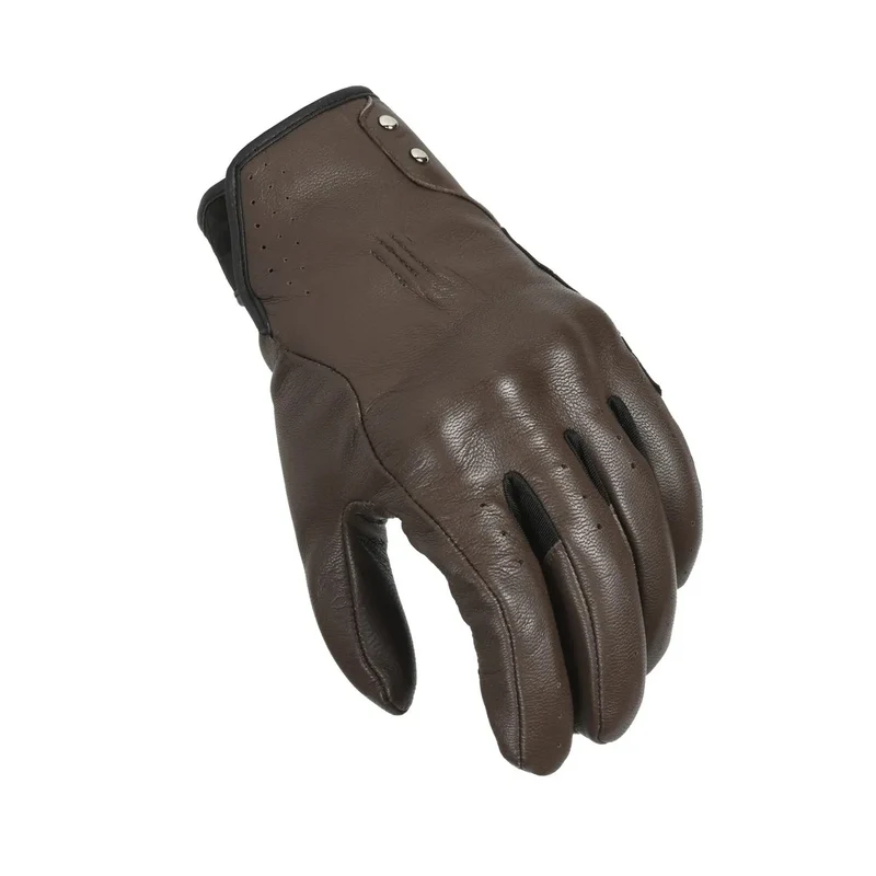 MACNA ROGUE MUJERES CUERO PERFORADO GUANTES MOTO MARRÓN