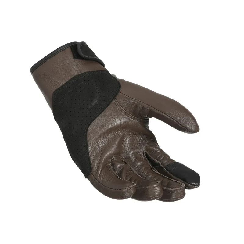 MACNA ROGUE MUJERES CUERO PERFORADO GUANTES MOTO MARRÓN