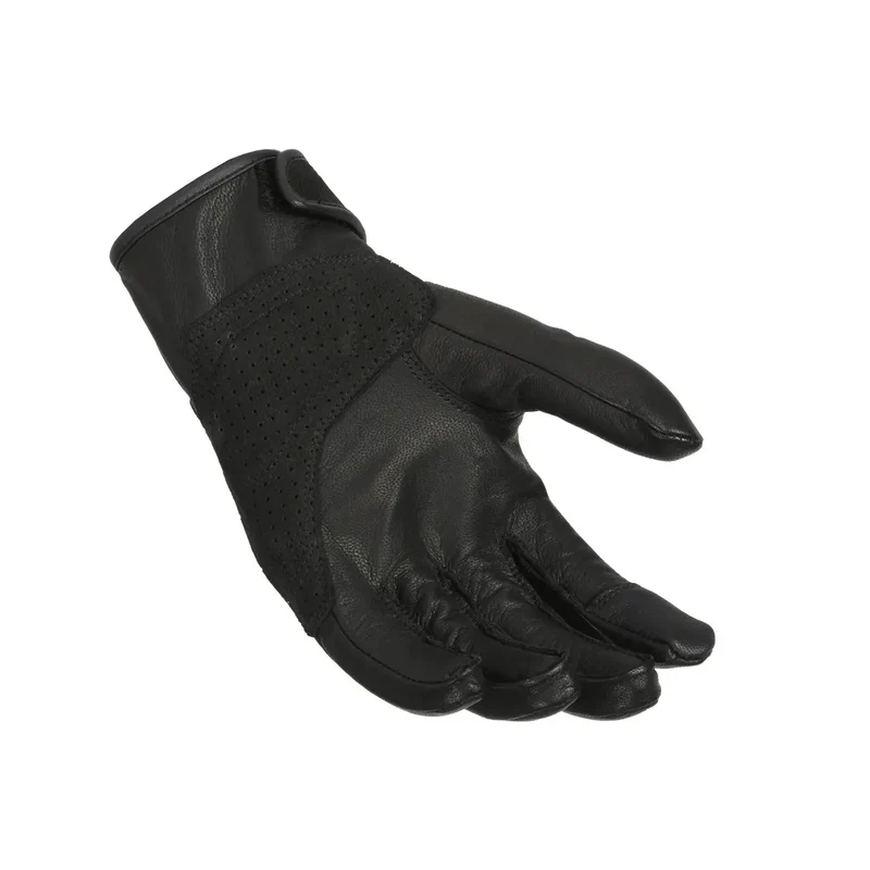 MACNA ROGUE MUJERES CUERO PERFORADO GUANTES MOTO NEGRO