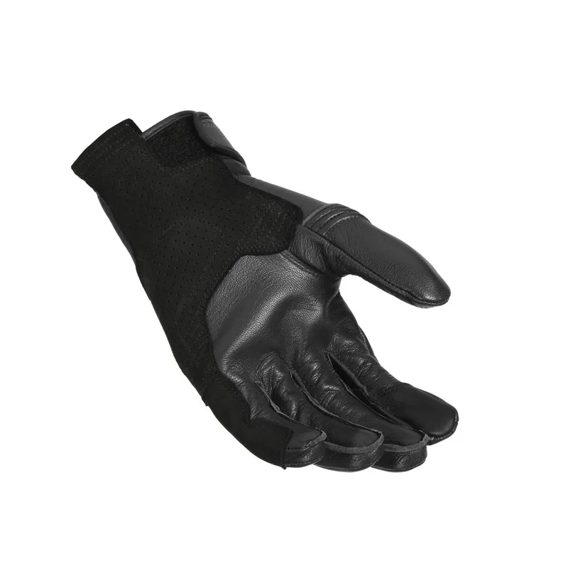 MACNA RIGID HOMBRES CUERO PERFORADO GUANTES MOTO NEGRO