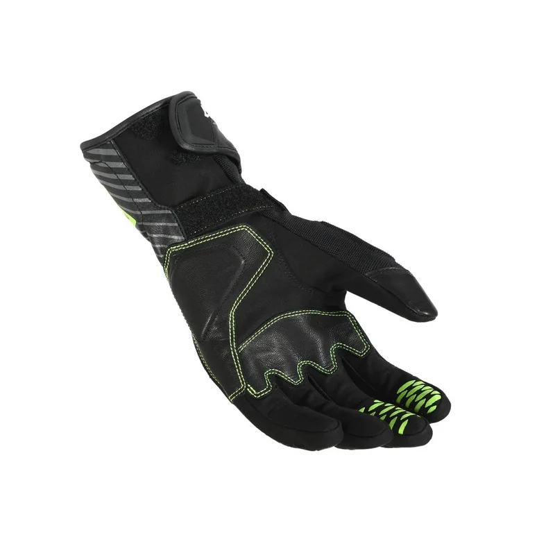 MACNA TEMPO HOMBRES GUANTES MOTO PERFORADO NEGRO AMARILLO FLUO