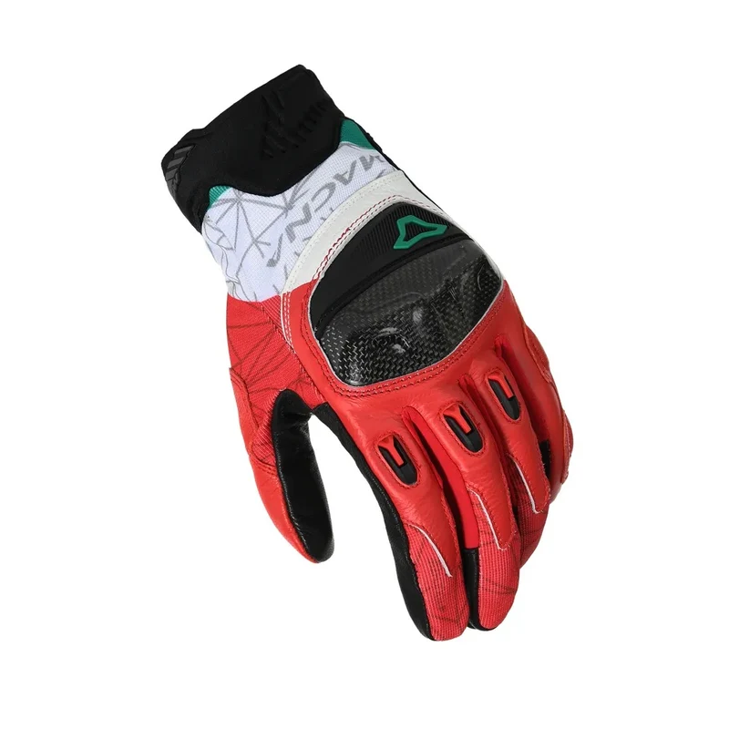 MACNA ROCCO HOMBRES GUANTES MOTO PUNTA TÁCTILNEGRO ROJO BLANCO
