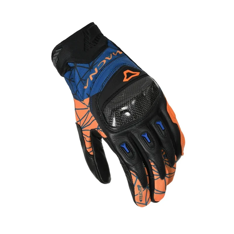 MACNA ROCCO HOMBRES GUANTES MOTO PUNTA TÁCTIL NEGRO NARANJA AZUL