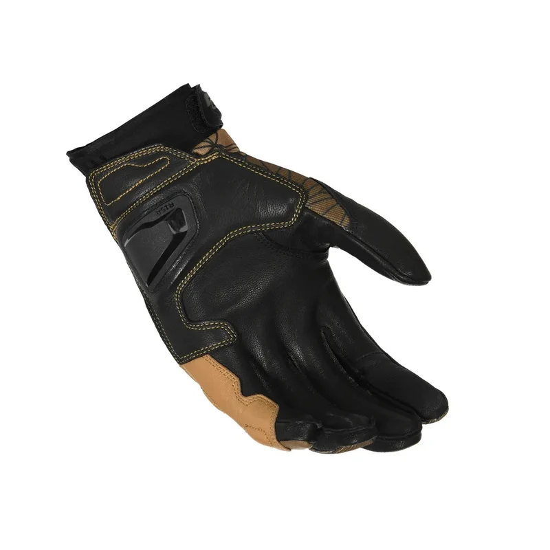 MACNA ROCCO HOMBRES GUANTES MOTO PUNTA TÁCTIL NEGRO MARRÓN PLATA