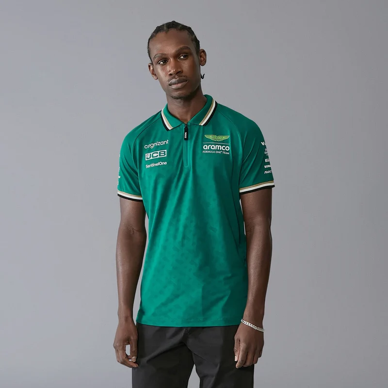 ASTON MARTIN F1 Hombres Rp Equipo Polo Verde