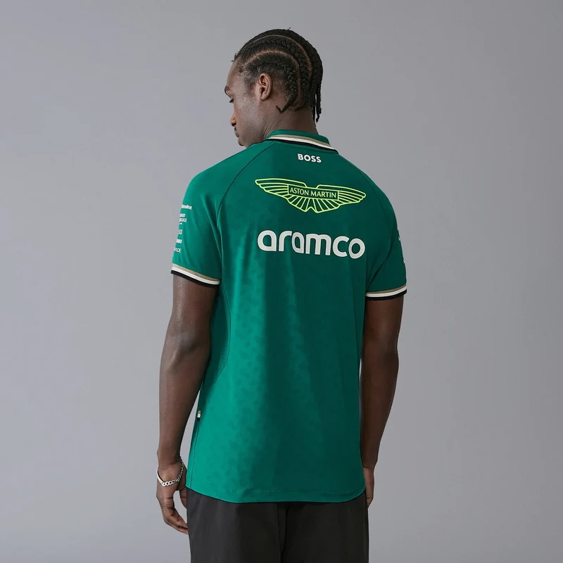 ASTON MARTIN F1 Hombres Rp Equipo Polo Verde