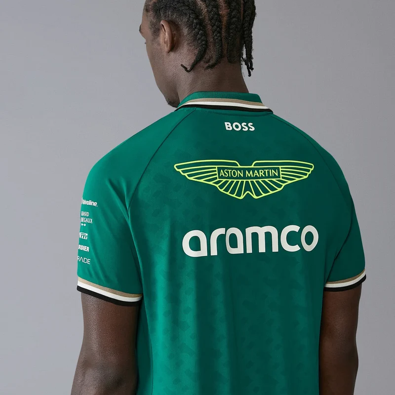 ASTON MARTIN F1 Hombres Rp Equipo Polo Verde