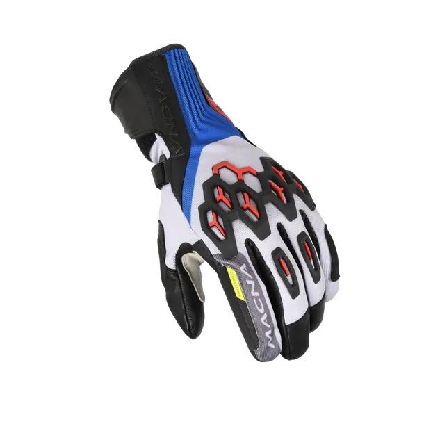 MACNA BRAWLER RTX Impermeables Moto Guantes Blanco Rojo Azul