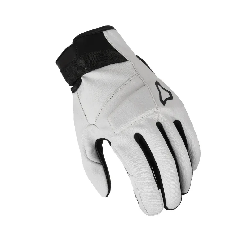 MACNA Astrill motocicleta cuero Guantes de Gris Claro/Negro
