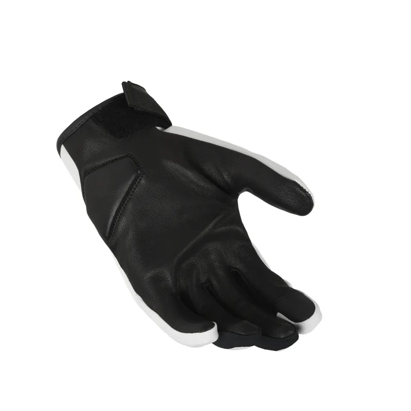MACNA Astrill motocicleta cuero Guantes de Gris Claro/Negro