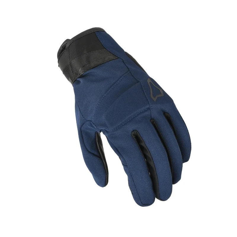 MACNA Astrill motocicleta cuero Guantes de Azul Oscuro Negro