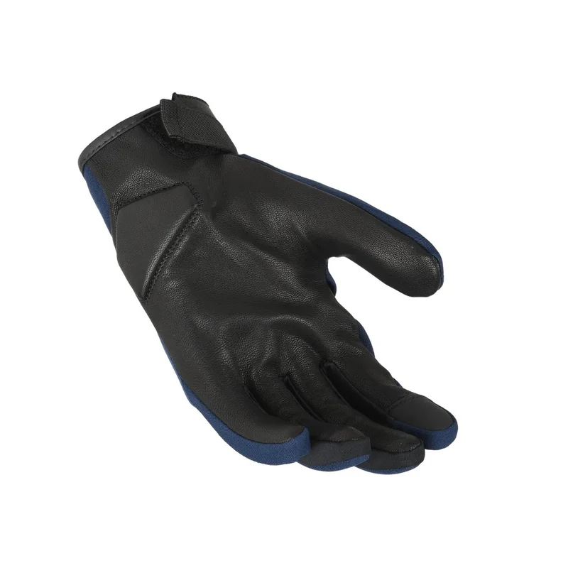 MACNA Astrill motocicleta cuero Guantes de Azul Oscuro Negro