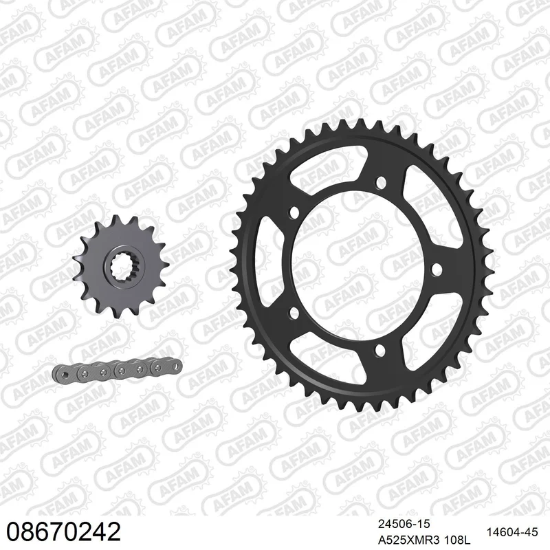 Kit chaîne AFAM Triumph Daytona 600