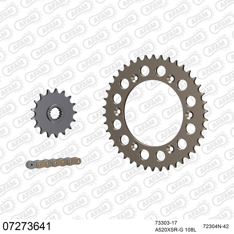 Kit chaîne AFAM aluminium KTM Supermoto 640