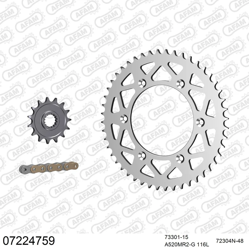 Kit chaîne AFAM aluminium KTM GS 250 / 300