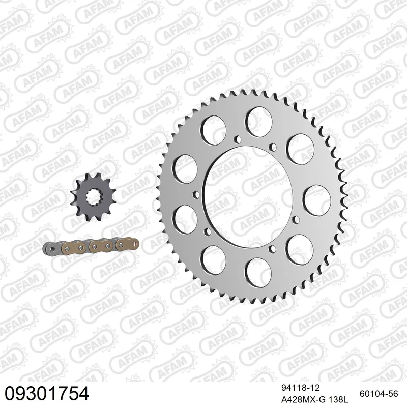Kit chaîne AFAM aluminium CH Racing WXE 50