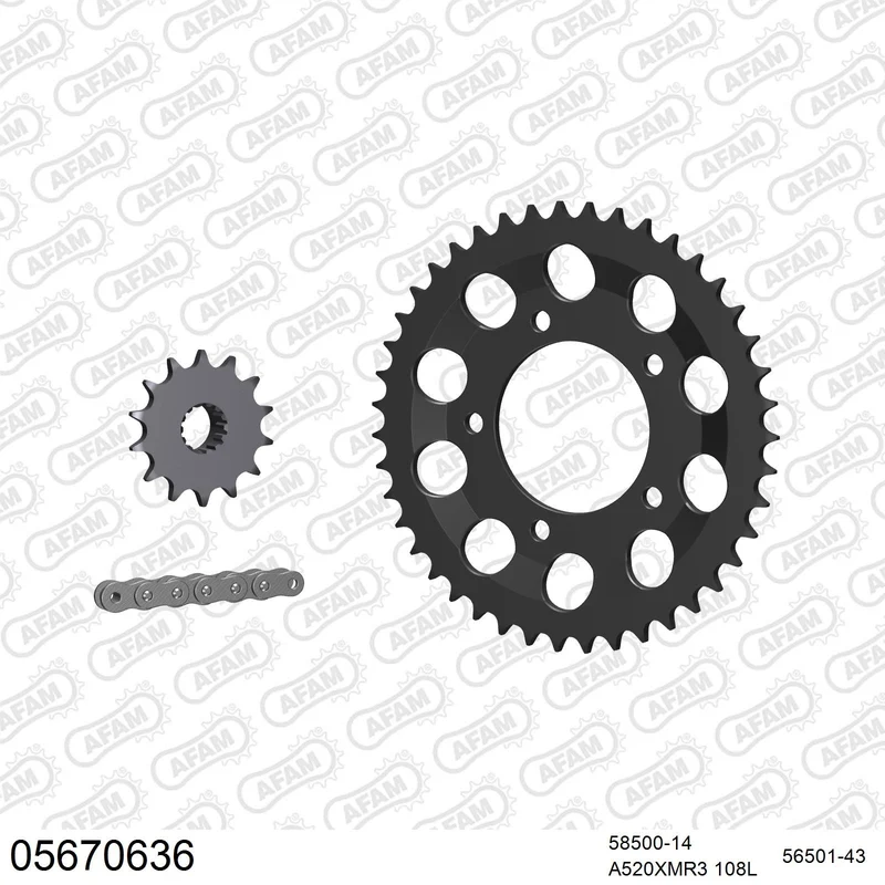 Kit chaîne AFAM Gilera Nordwest 600