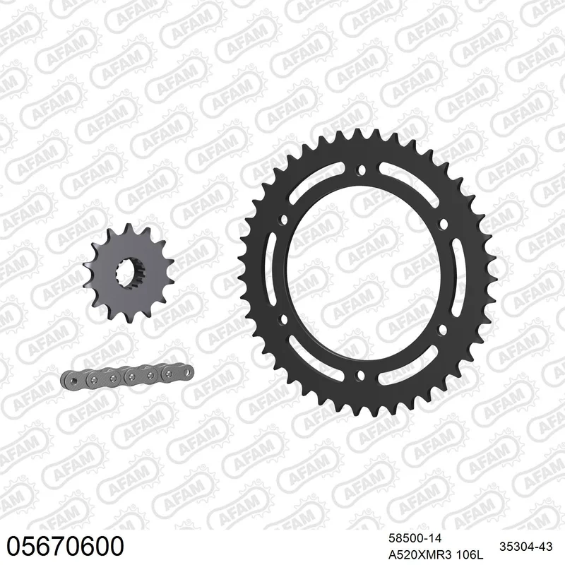 Kit chaîne AFAM Gilera XRT 600