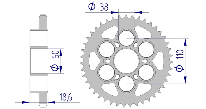 Kit chaîne AFAM Ducati Monster 796
