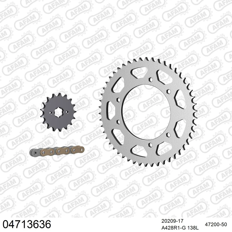 Kit chaîne AFAM Derbi 125 SM 4T