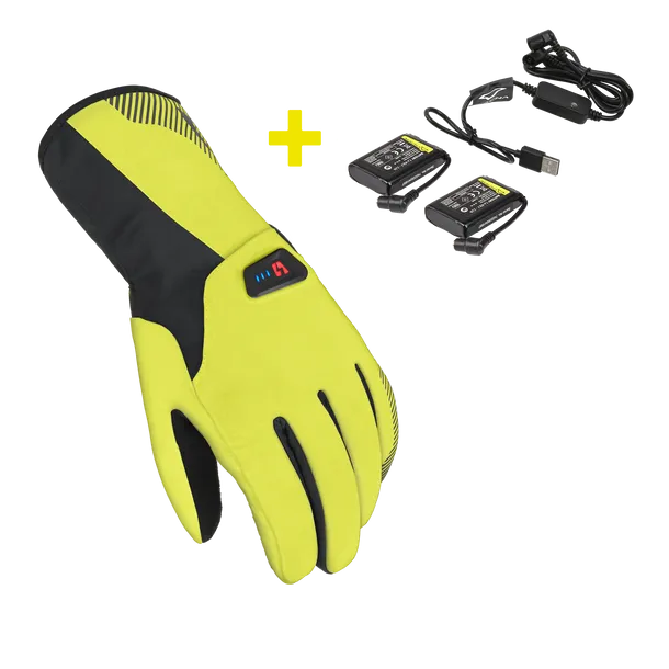 MACNA SPARK KIT Hombres Calentado Bicicleta Guantes Negro Amarillo