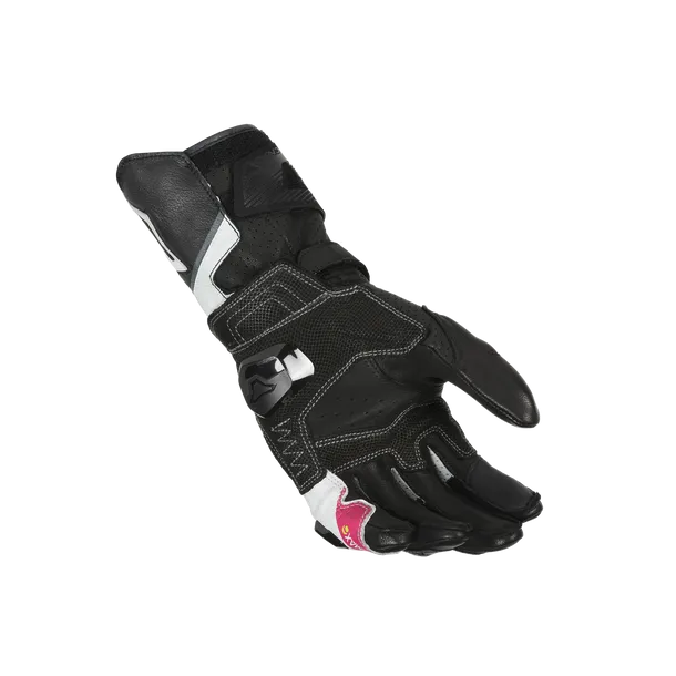 MACNA PROTEGO Mujer Moto Cuero Guantes Blanco Rosa Negro