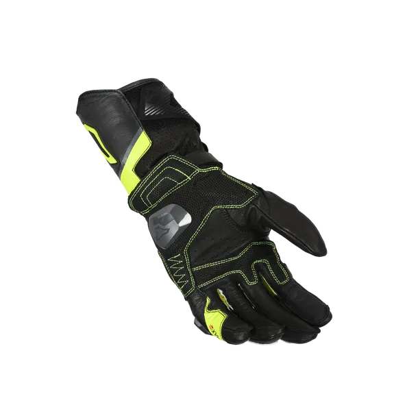 MACNA PROTEGO Hombre Moto Cuero Guantes Negro Flou Amarillo