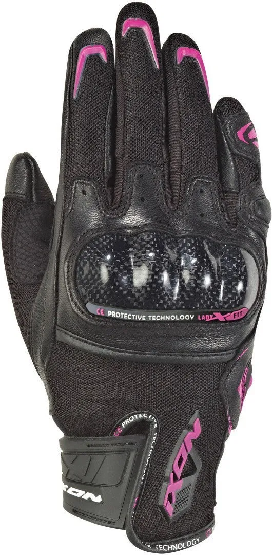 IXON RS RISE AIR MUJER CORTOS GUANTES MOTO NEGRO ROSA