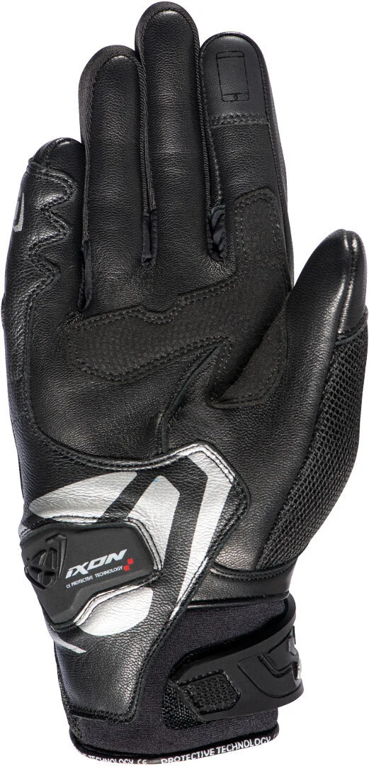IXON RS RISE AIR MUJER CORTOS GUANTES MOTO NEGRO PLATA