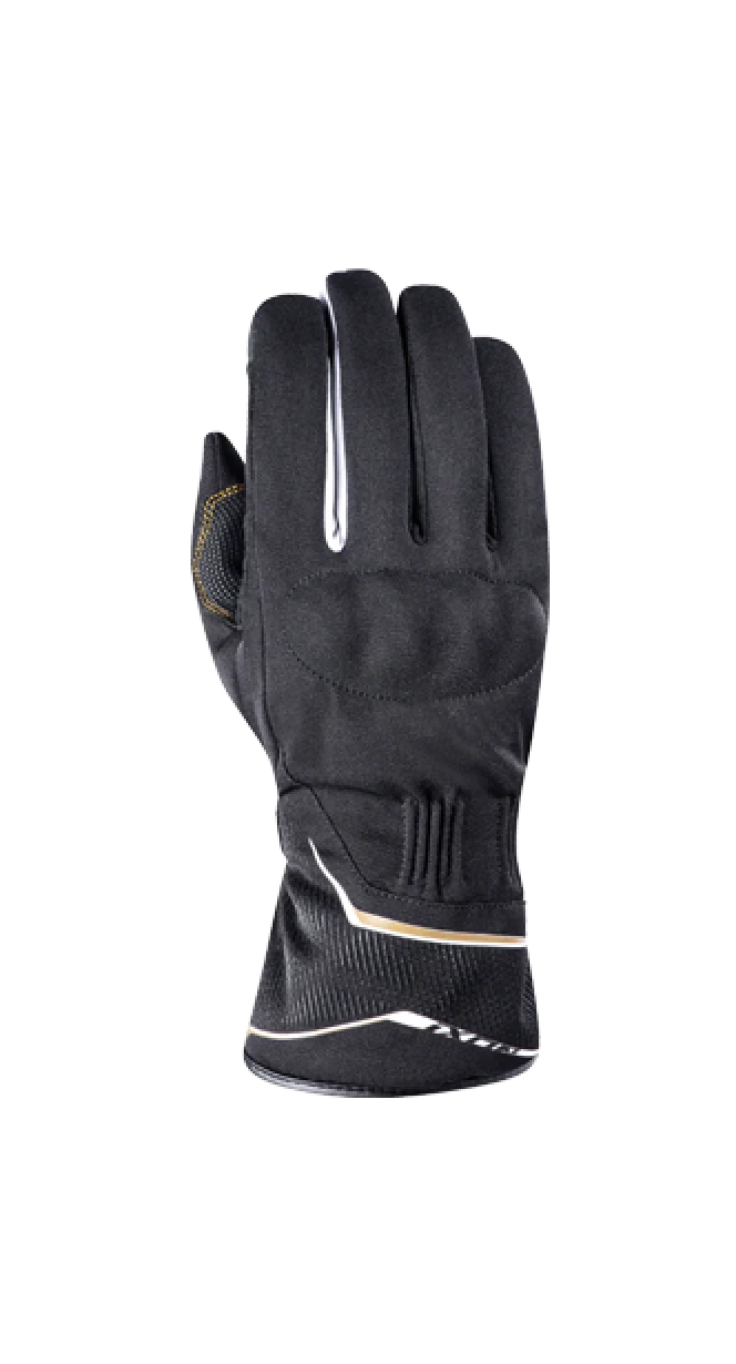 IXON PRO GLOBE MUJER CÁLIDO E IMPERMEABLE GUANTES MOTO NEGRO BLANCO DORADO
