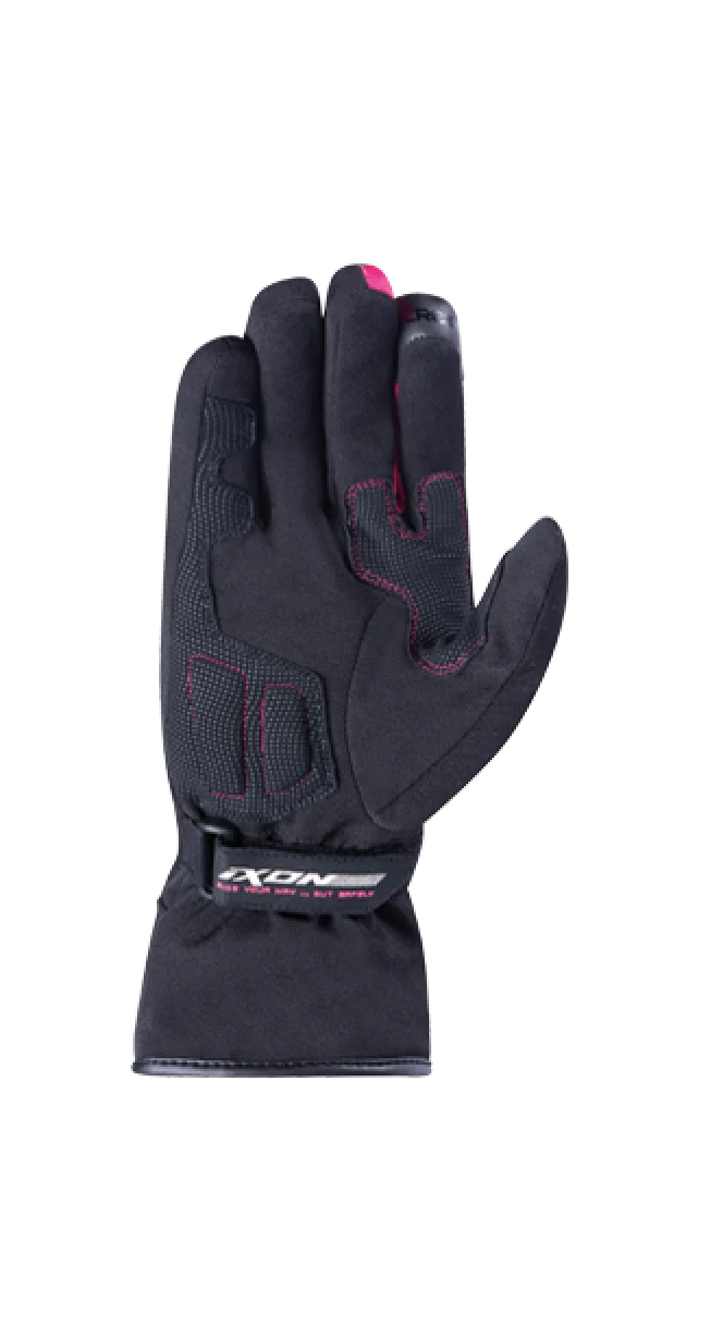 IXON PRO GLOBE MUJER CÁLIDO E IMPERMEABLE GUANTES MOTO NEGRO ROSA