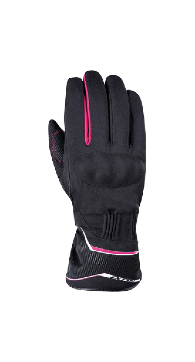 IXON PRO GLOBE MUJER CÁLIDO E IMPERMEABLE GUANTES MOTO NEGRO ROSA