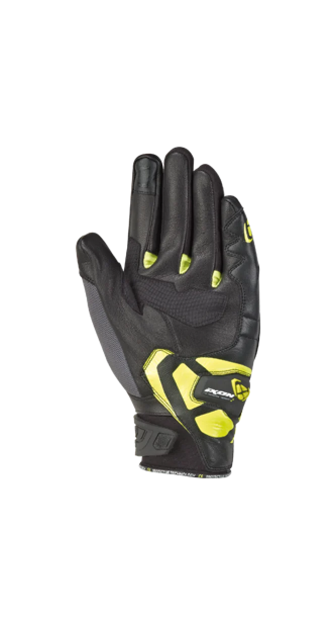 IXON RS RISE AIR hombre Roadster Guantes gris negro amarillo brillante
