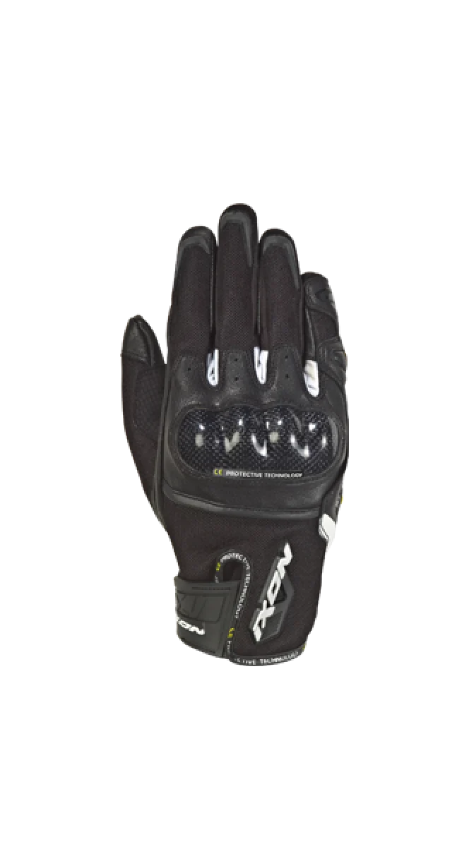 RS Rise Air hombres Roadster ligeros Guantes negro blanco