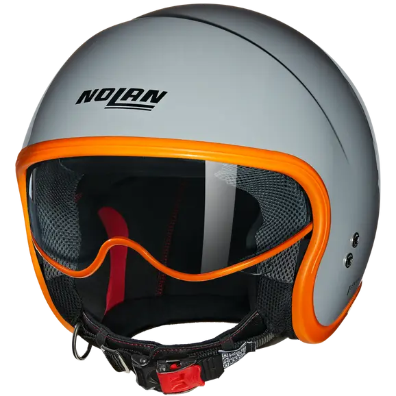 NOLAN N21-06 OCIO 343 Cara Abierta Moto Casco Gris Naranja