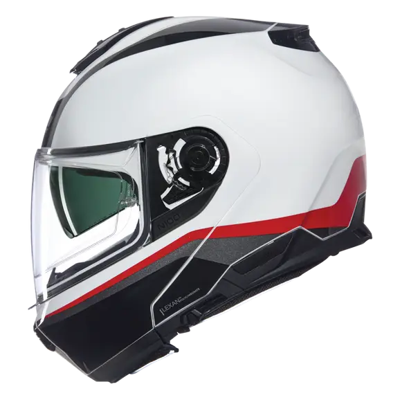 NOLAN N100-6 NCOGNITO 344 Moto Modular Casco Bianco Rosso Nero