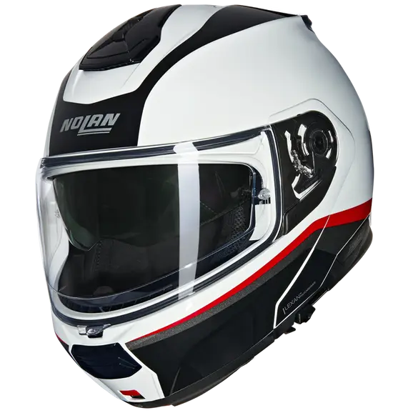 NOLAN N100-6 NCOGNITO 344 Moto Modular Casco Bianco Rosso Nero
