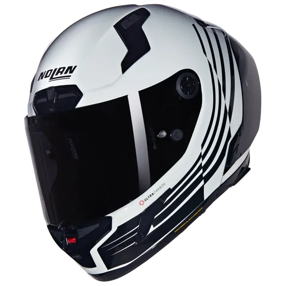 NOLAN X-804 RS ULTRA CARBON ALA 344 CASCO INTEGRAL BLANCO NEGRO