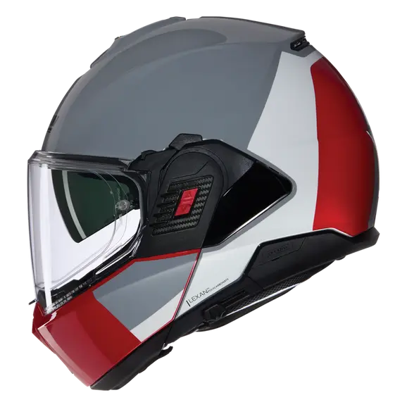 NOLAN N120-1 OMOCROMO 345 MODULAR CASCOS GRIGIO BIANCO ROSSO